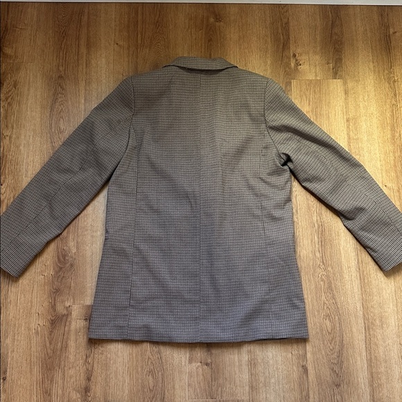 H&M Brown Houndstooth Oversized Blazer - Picture 6 of 8